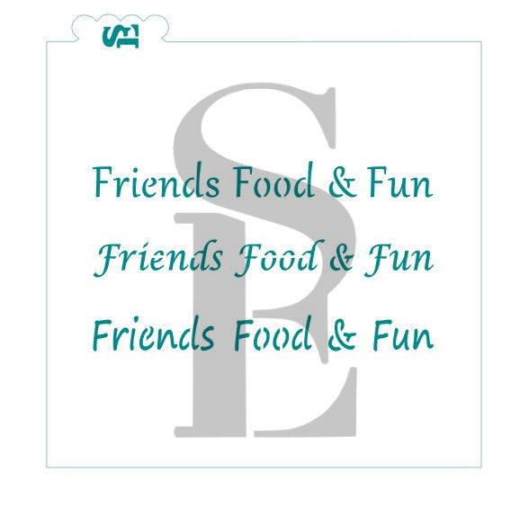Friends Food & Fun Set of 3 Digital Design Cookie Stencil