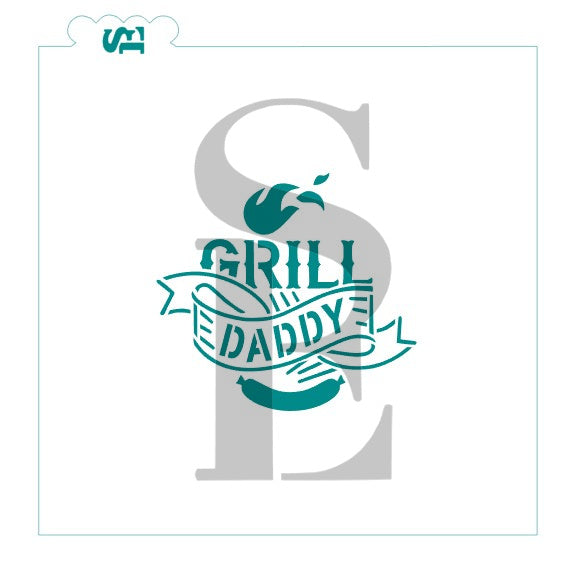 Grill Daddy Digital Design Cookie Stencil