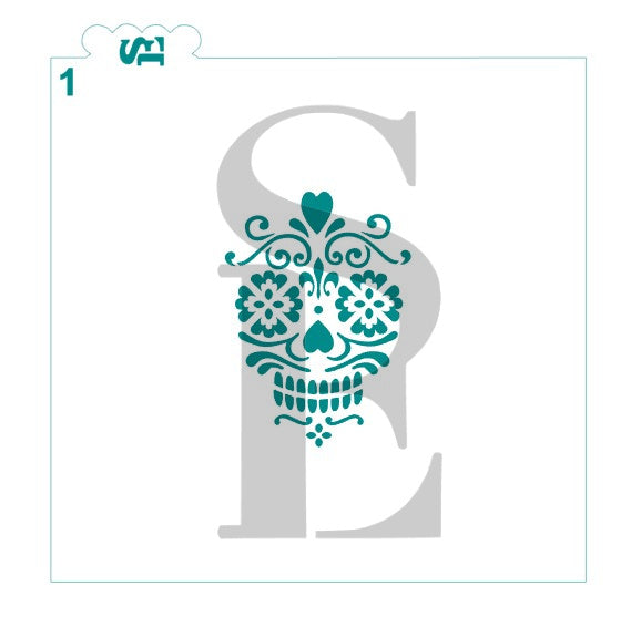 Sugar Skull Stencil Bundle for Cookies, Cakes & Culinary