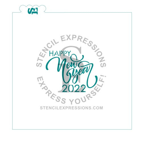 Happy New Year #2 with 2022 Date Greeting Digital Design