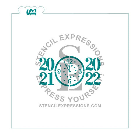 New Year's Eve Clock 2021-2022 Digital Design Download