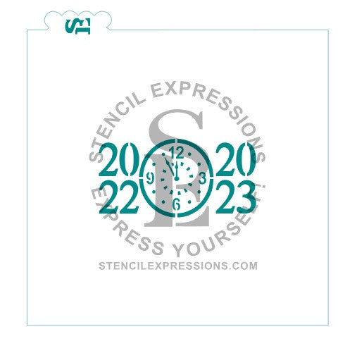 New Year's Eve Clock 2022-2023 Digital Design Download