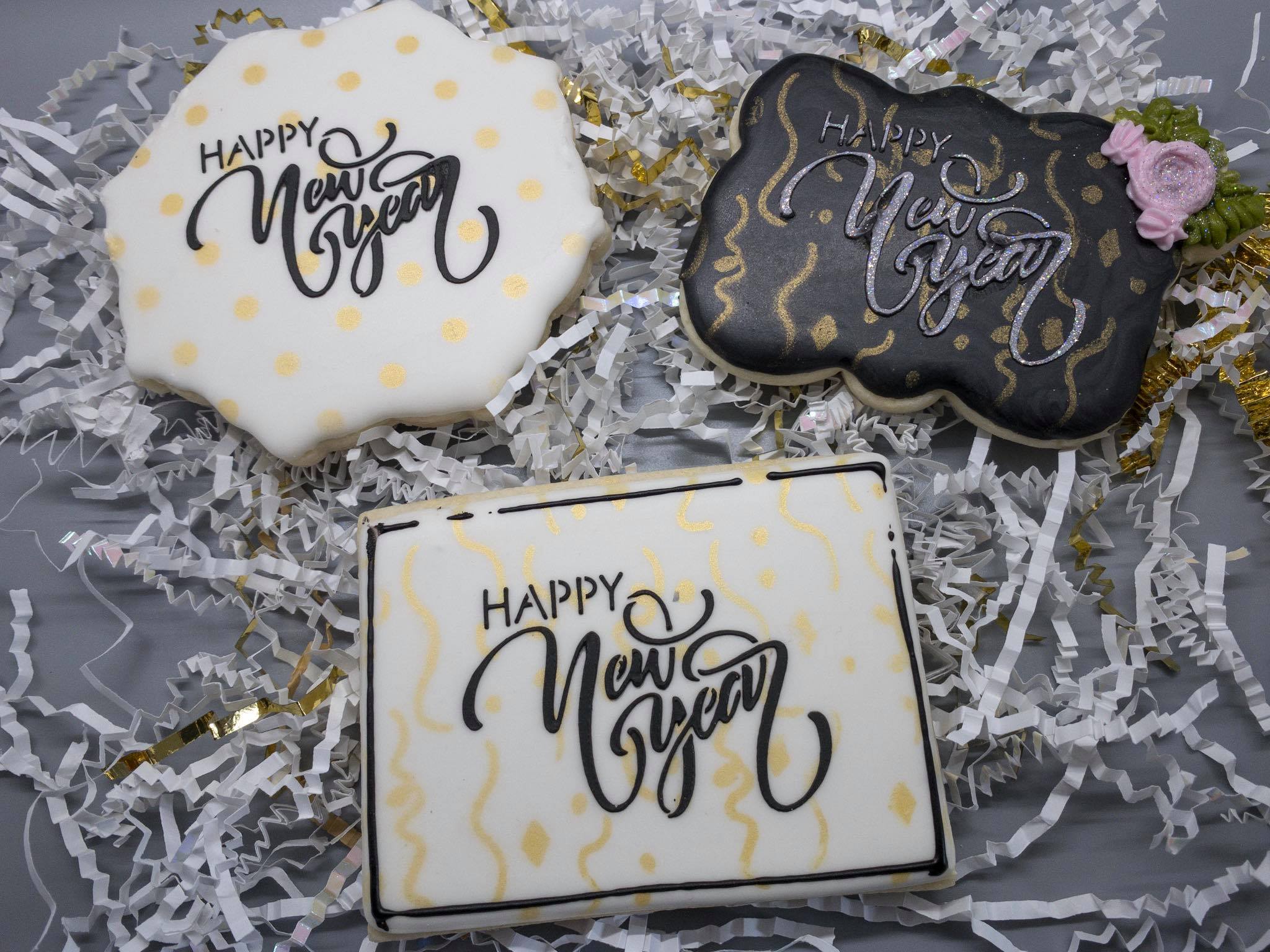 Happy New Year #2 Greeting Digital Design Wish Upon A Cookie TX