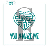 You A-Maze Me Heart-Shaped Puzzle Digital DesignCookie Stencil