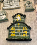 Haunted Church & Mini Graveyard Stencil Set DIGITAL DESIGN DOWNLOAD 
