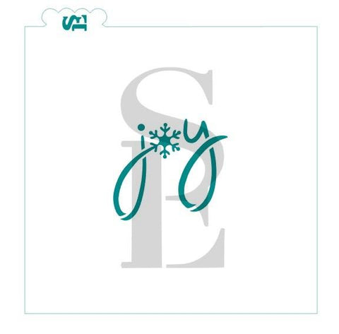 JOY Script With Snowflake Sentiment Digital SVG Design Download