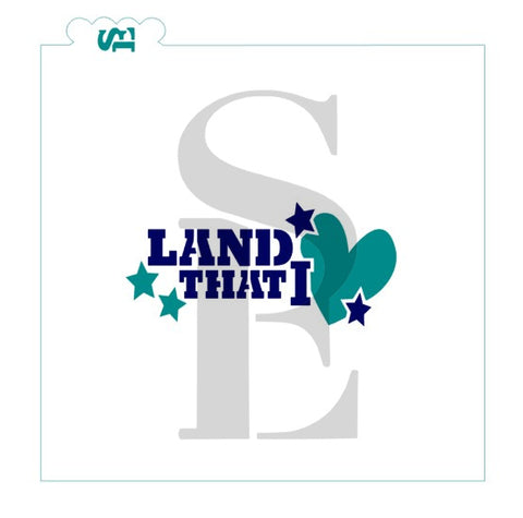 Land That I Love Sentiment Single and Layered Set Digital Design Cookie Stencil
