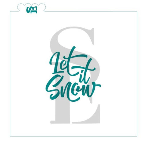 Let It Snow #2 Stencil for Cookies, Cakes & Culinary