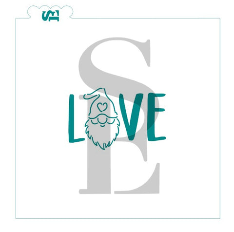 Gnome Love PYO Digital Design Cookie Stencil