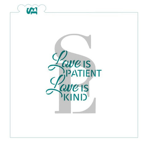 Love Is Patient, Love Is Kind Digital Design Cookie Stencil