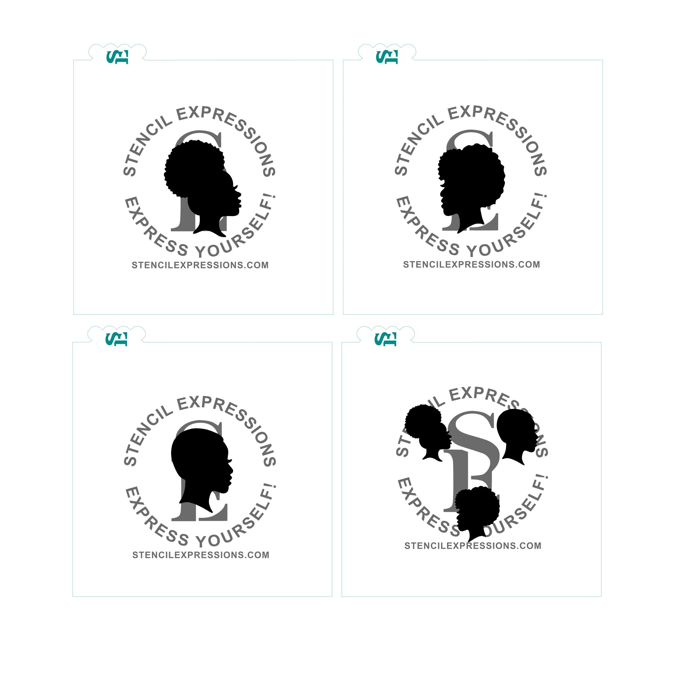 Women of Color and Mother's Day Set of 4 Designs Digital Design *