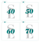 40, 50, 60 or 70 Numbers Digital Design Cookie Stencils great for anniversaries or birthdays