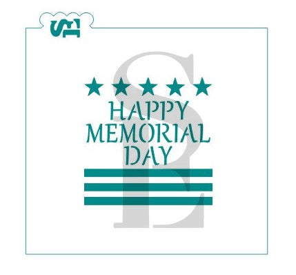 Memorial Day Patriotic Digital Design Cookie Stencil