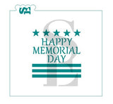 Memorial Day Patriotic Digital Design Cookie Stencil