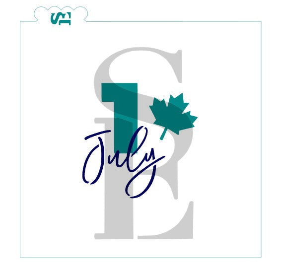 Canada Day 1 July Leaf Layered Digital Design Cookie Stencil