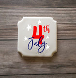 USA Independence Day July 4th Layered Digital Design