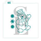 Snowman PYO Digital Design Cookie Stencil