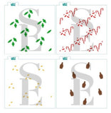 Elf Four Food Groups, One & Four-Step Background Stencil for Cookies, Cakes & Culinary