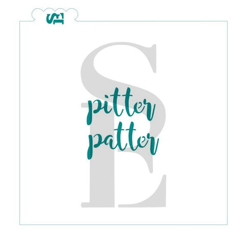 Pitter Patter Sentiment Digital Design Cookie Stencil