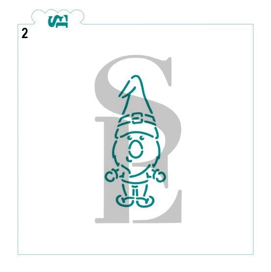Gnome #2 PYO Digital Design Cookie Stencil