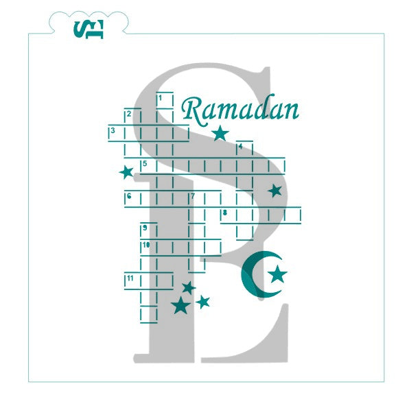 Ramadan / Eid Interactive Crossword Puzzle w/ Bonus Bag Topper & Answer Key Digital Design Cookie Stencil