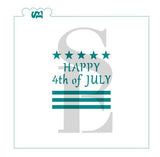 Happy Memorial Day and 4th of July Patriotic Digital Design Cookie Stencil