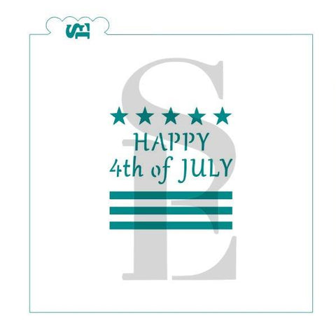 Happy Memorial Day and 4th of July Patriotic Digital Design Cookie Stencil