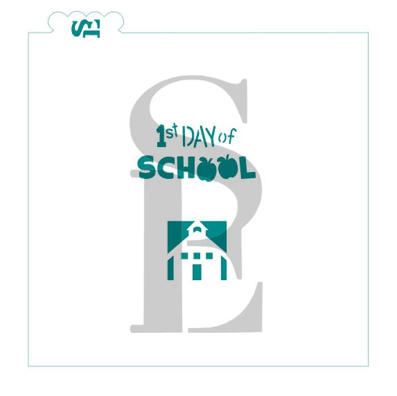 First Day of School #1 Digital Design Cookie Design