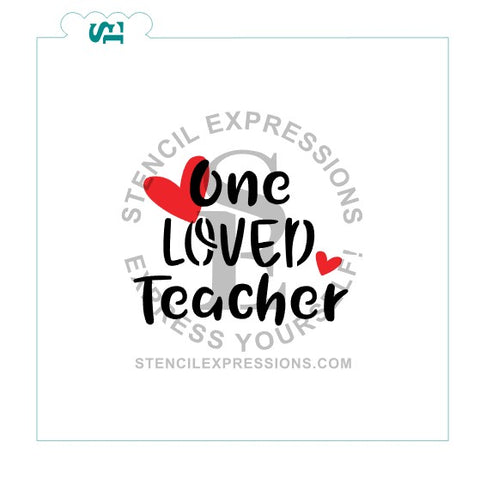 One Loved Teacher Layered Sentiment Digital Design