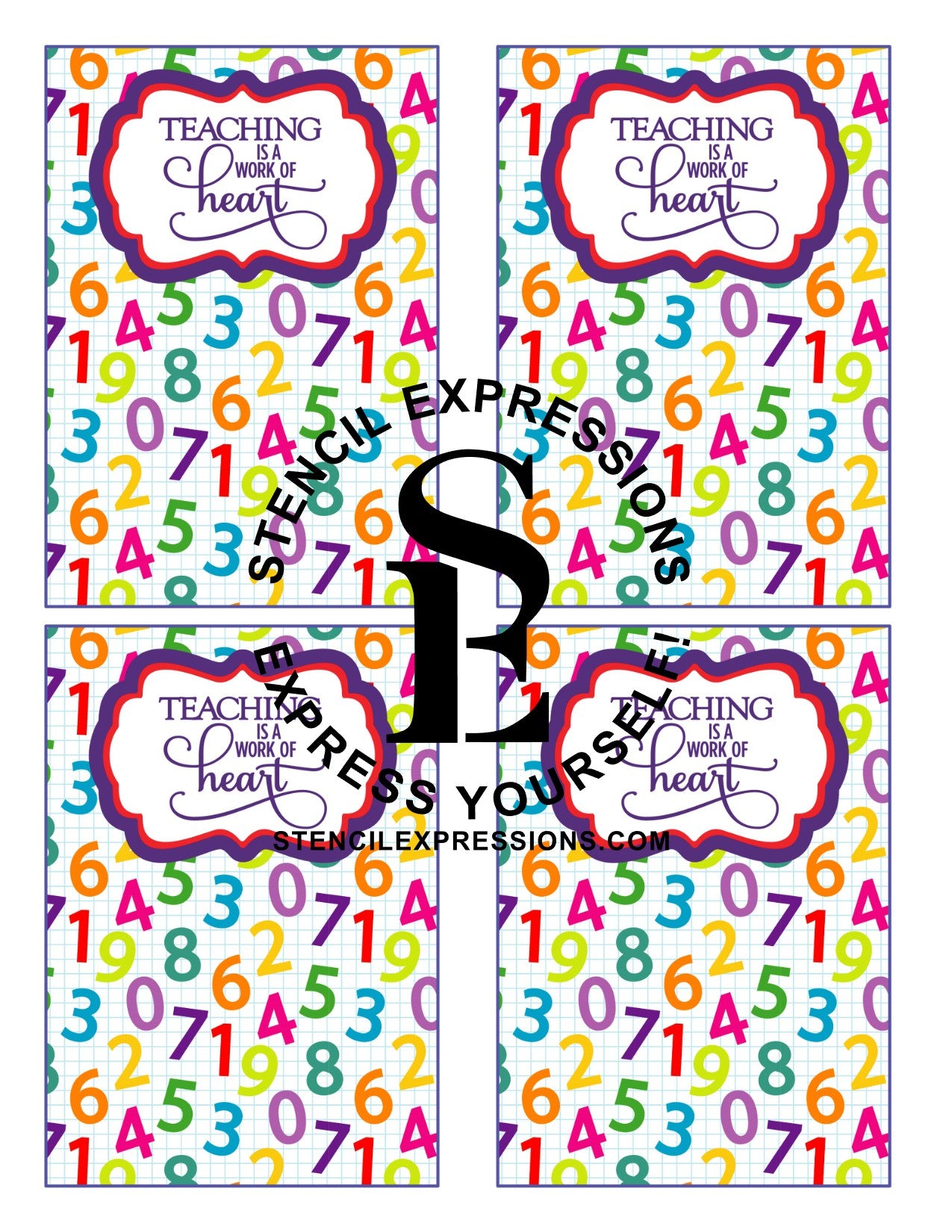 Teaching Is A Work Of Heart School Theme Treats Print Your Own Packaging Digital Bundle: Treats Cards and Gift Tags