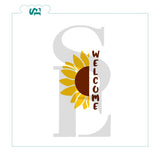 Welcome Vertical Sentiment with Sunflower Digital Design
