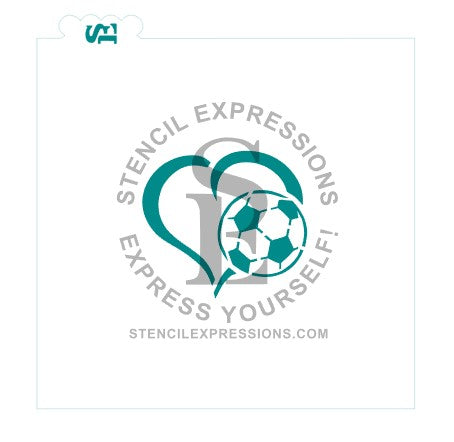 Soccer Ball Heart Digital Design