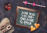 Love You to the End Zone and Back Sentiment Digital Design