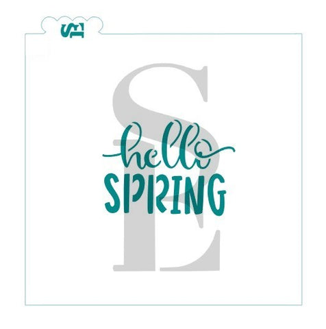 Hello Spring Sentiment #2 Digital Design hand lettered