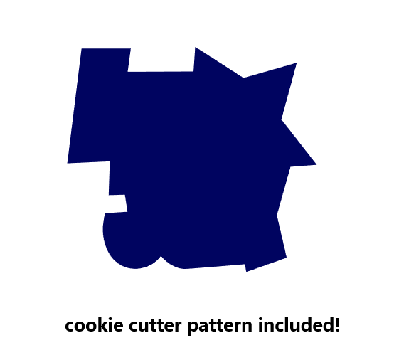 4th of July Star Digital Design Cookie Stencil