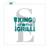 King of the Grill #1 Digital Design Cookie Stencil