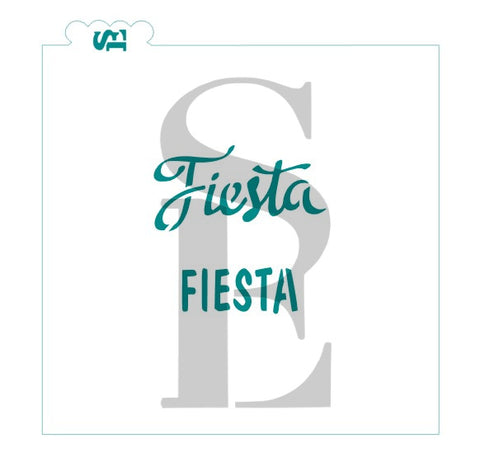 Fiesta Sentiments Digital Design Cookie stencil