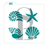 Seashells Stencil, Single or Individual for Cookies, Cakes & Culinary