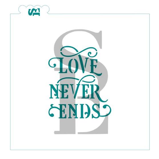 Love Never Ends Digital Download Cookie Stencil