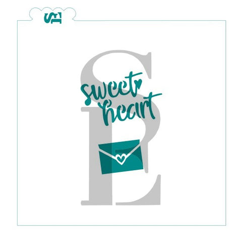 Sweetheart w/ Bonus Envelope Mini Stencil for Cookies, Cakes & Culinary