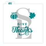 Give Thanks Greeting Stencil w/ Bonus Mini Stencils for Cookies, Cakes & Culinary Digital