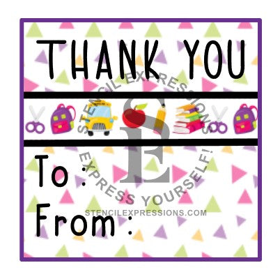 Teacher Appreciation THANK YOU Cookie / Craft Gift Card and Tags Printables Digital Design