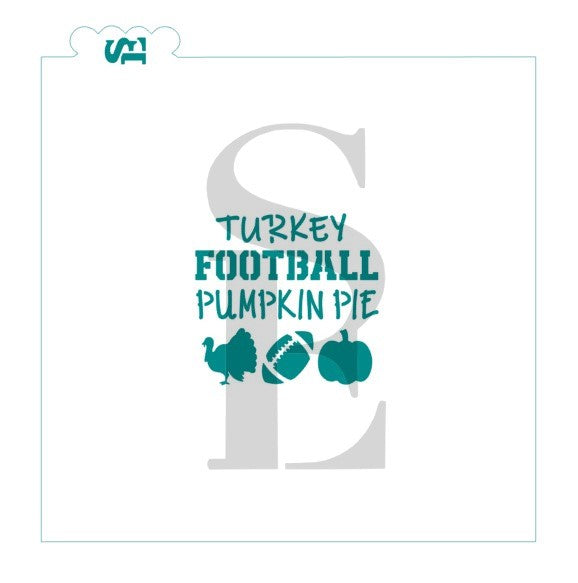 Turkey Football Pumpkin Pie Digital Design
