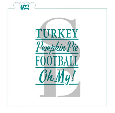Turkey Pumpkin Pie Football Oh My! Digital Design