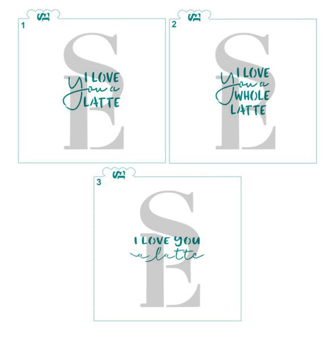 I Love You A Latte Sentiments Digital Design Bundle