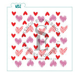 Artsy Hearts Background Digital Design Download Both Single and Layered Versions *