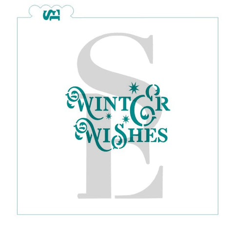 Winter Wishes Stencil for Cookies, Cakes & Culinary