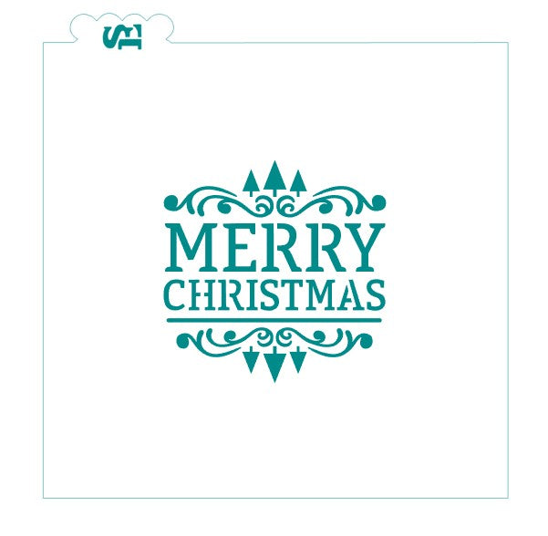 Merry Christmas #2 Plaque Sentiment Digital Design
