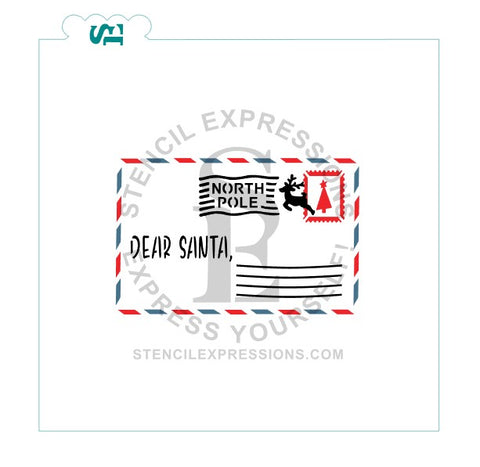 Dear Santa Postcard / Letter Layered Digital Design