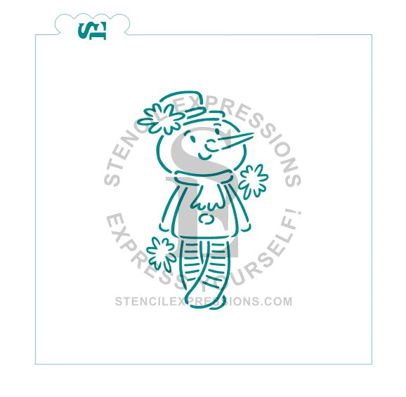 Ragdoll Snowman PYO Stencil SVG Digital Design Download Includes Shaped Template*